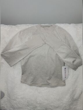 Athleta Women's Heathered Light Gray Crewneck Sweater size small